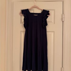Lilly Pulitzer Navy Ruffle Mini Dress, Size XXS